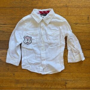 Guess Kids White Button-Up Shirt 24M‎